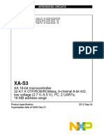 Data Sheet: Xa 16-Bit Microcontroller Low Voltage (2.7 V-5.5 V), I C, 2 Uarts, 16 MB Address Range