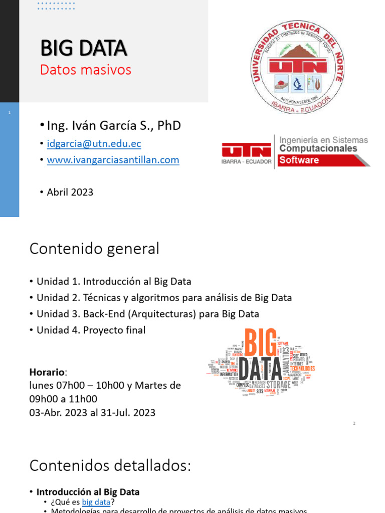Unidad-1 Big Data-1 | PDF | Big Data | Procesamiento de datos