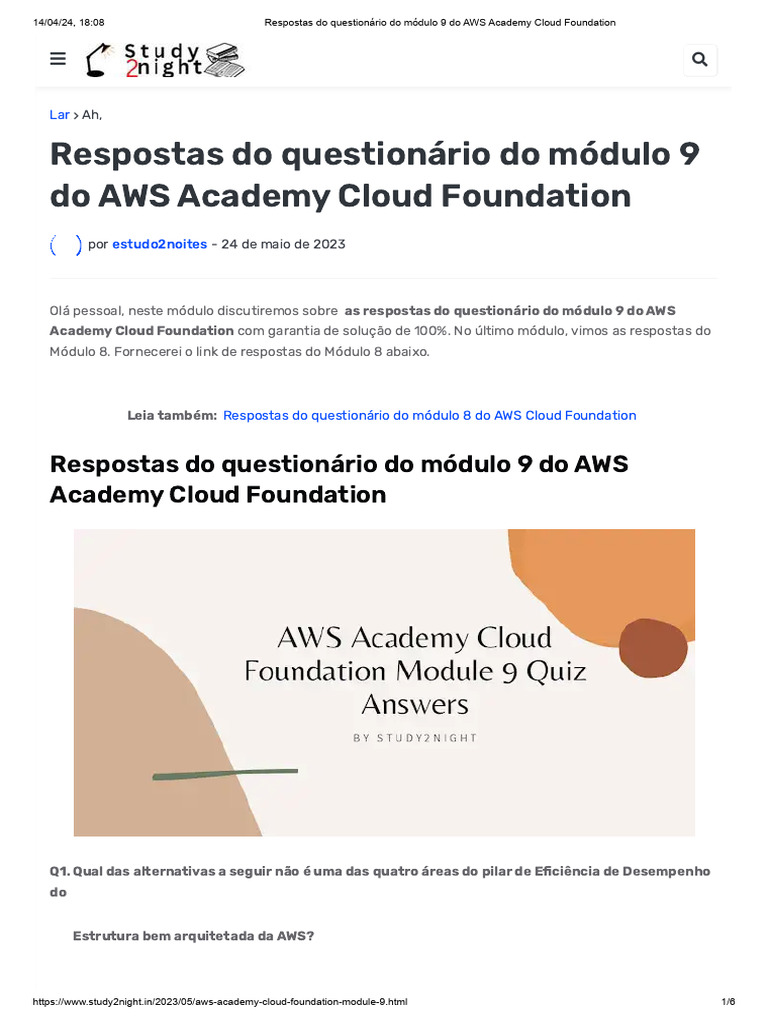 Resposta Modulo 9 | PDF | Computação em nuvem | Tolerância ao erro