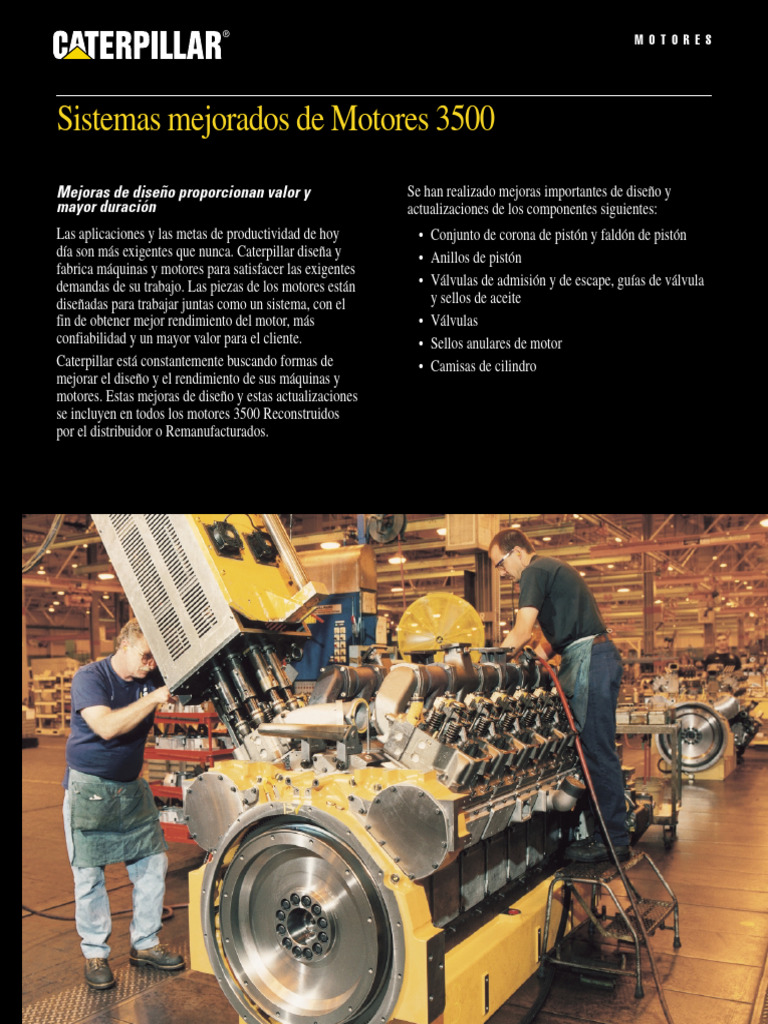 Sistemas Mejorados de Motores 3500 | PDF | Pistón | Ingeniería mecánica