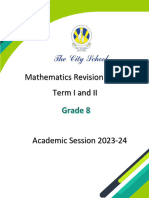 Math Revision Booklet - Grade 8