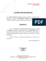 Certificado de Trabajo