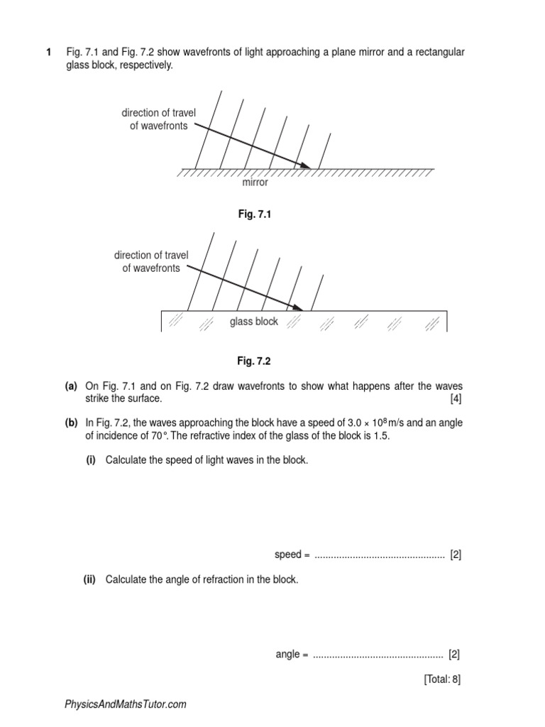 Light 7 Qp 240314 053508 Download Free Pdf Refraction Waves