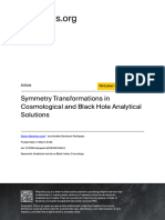 Symmetry Transformations in Cosmological and Black