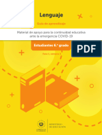 Guía de Aprendizaje - 6to Grado - Lenguaje - Fase 1 - Semana 3