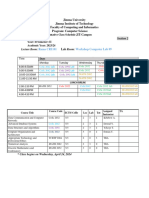 Year 2 Semester II CS Class Schedule JiT Campus