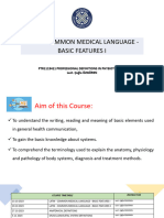 Latin - Common Medical Language - Basic Features I