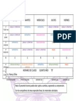 Horario de Clases 5° B 2023 2