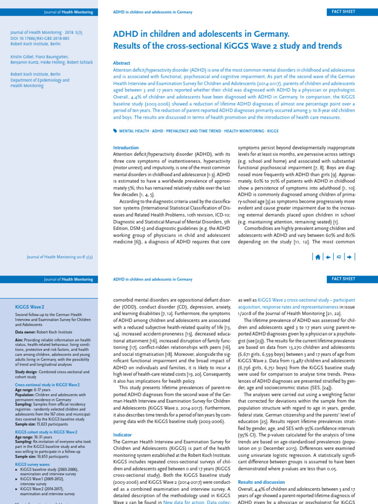 ADHD Prevalence in German Youth | PDF | Attention Deficit Hyperactivity ...