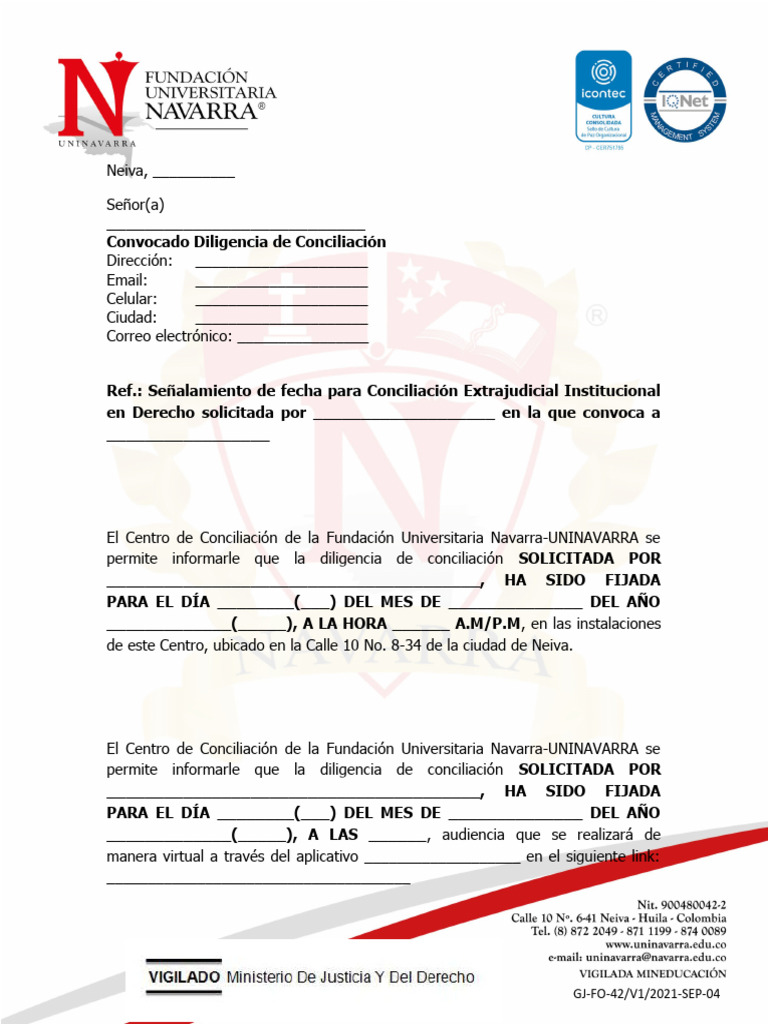 Citaciones de Audiencia de Conciliacion | PDF | Justicia | Crimen y ...