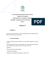 Avaliação Da Qualidade Do Leite - Prática 1