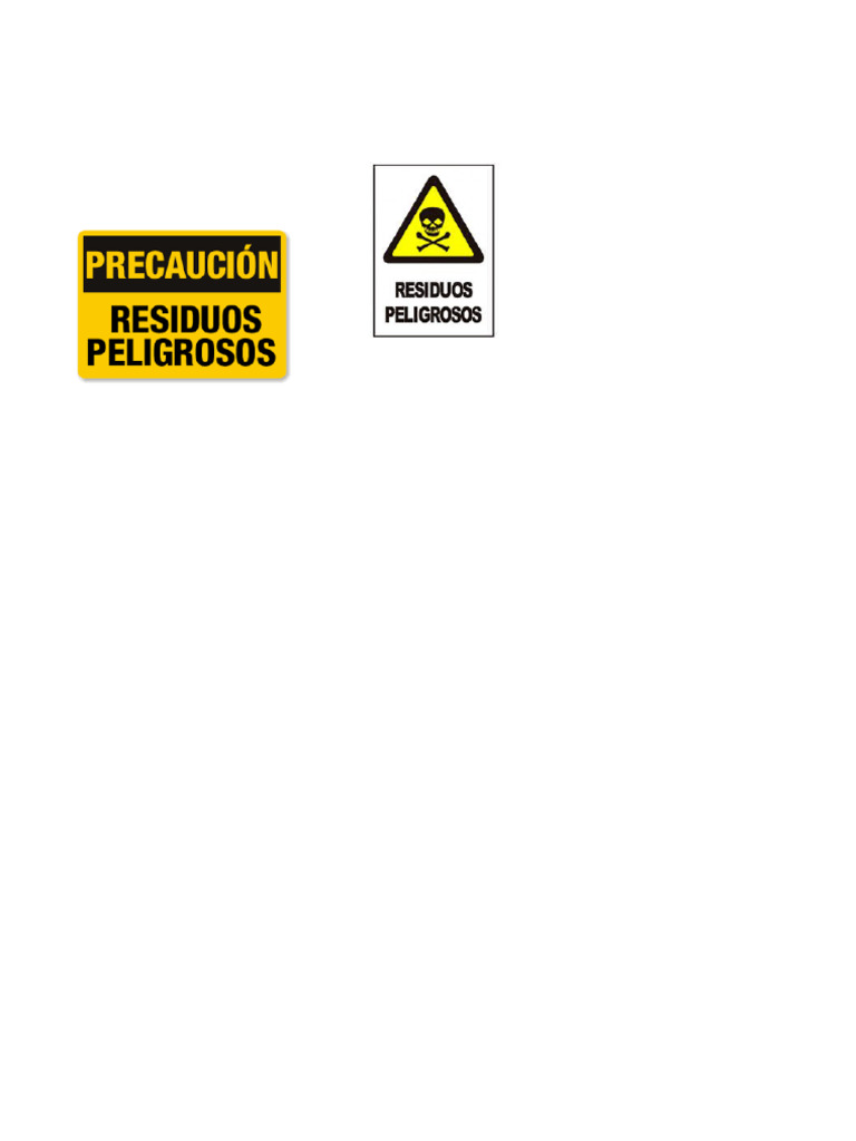 señaletica de residuos peligrosos | PDF
