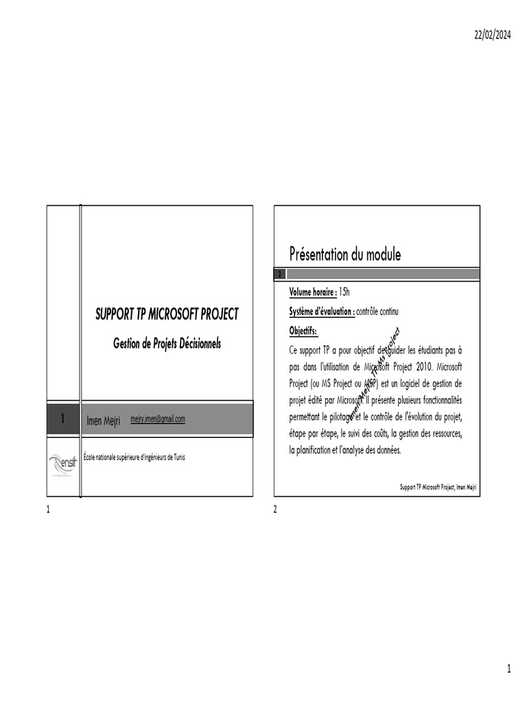 TP MS Project | PDF | Gestion de projet | Planification