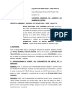 contestación de alimentos