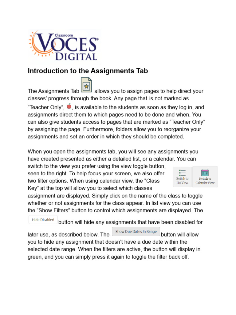Introduction To The Assignments Tab | PDF | Software | Computing
