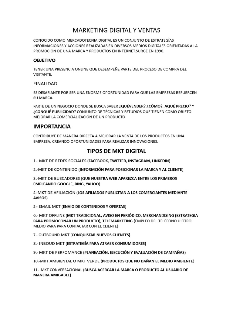 Estrategias de Marketing Digital y Ventas | PDF | Publicidad digital ...