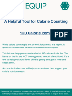 100 Calorie Food Portions List