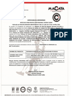 Certificado de Conformidad N 5636