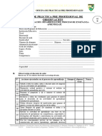 Universidad de Huanuco: Ficha de Práctica Pre Profesional de Observación