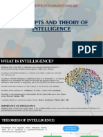 Concepts and Theories of Intelligence