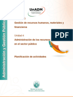 Planificación de Actividades U4