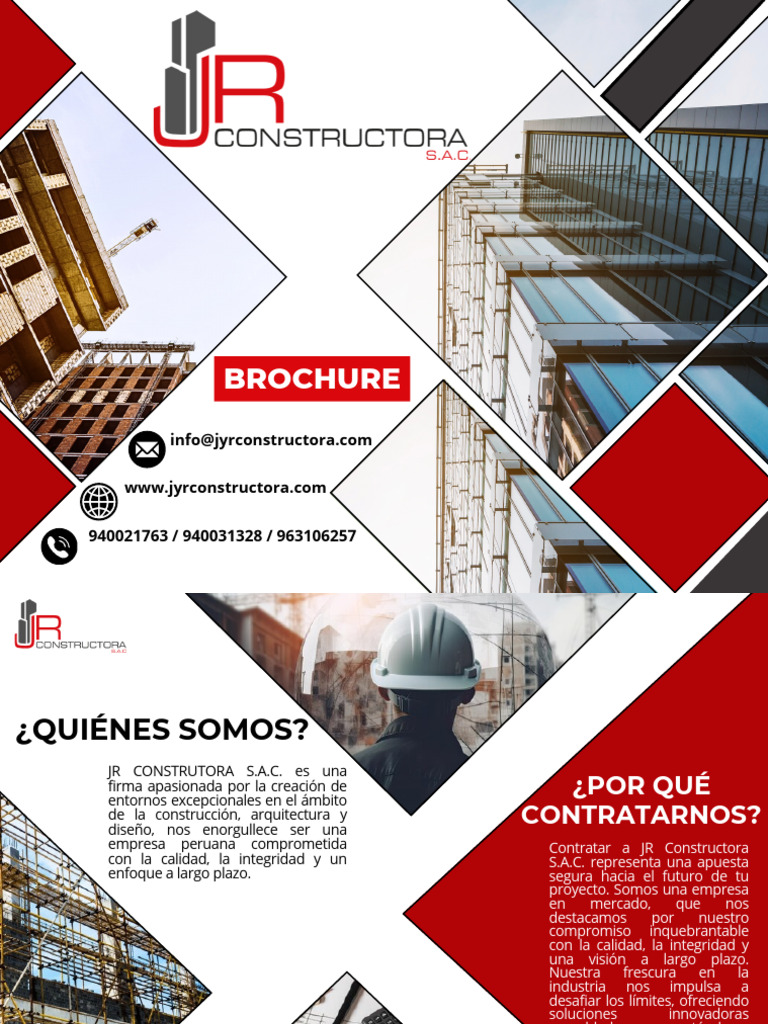 Brochure de JR Constructora S.A.C. | PDF | Diseño | Ingeniería