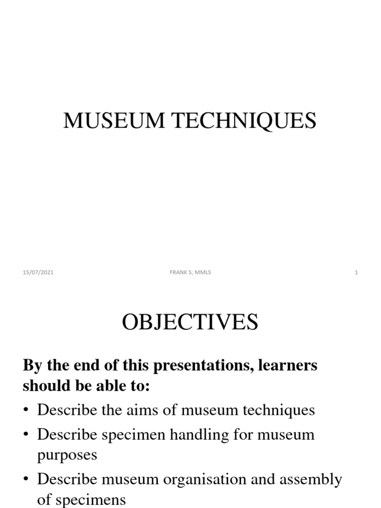 Museum Techniques 2021 Pdf Fixation Histology Poly Methyl