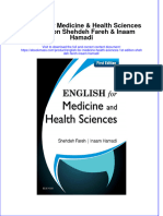 Free Download English For Medicine Health Sciences 1St Edition Shehdeh Fareh Inaam Hamadi Full Chapter PDF