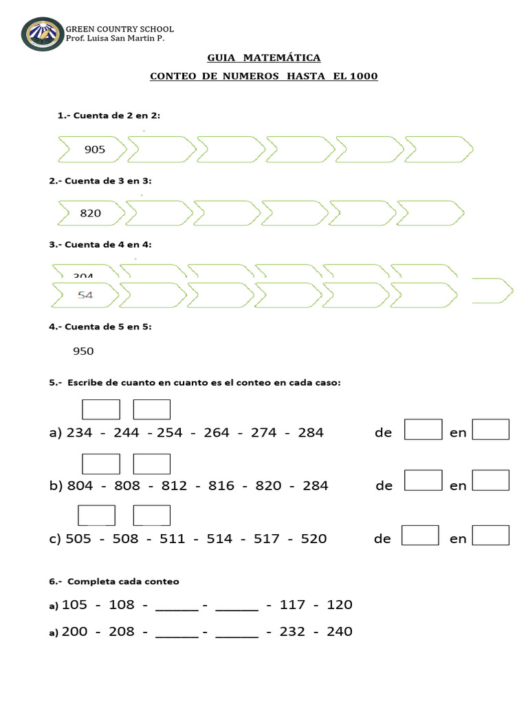 Conteo y Descomposición Numérica | PDF