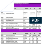 Timetable