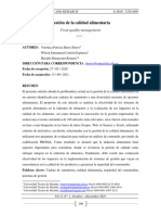 Gestión de La Calidad Alimentaria: Food Quality Management