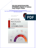 Ebook2024 - 887free Download Metodos de Investigacion Clinica Y Epidemiologica 5O Edition Josep Aragon Pallas Full Chapter PDF