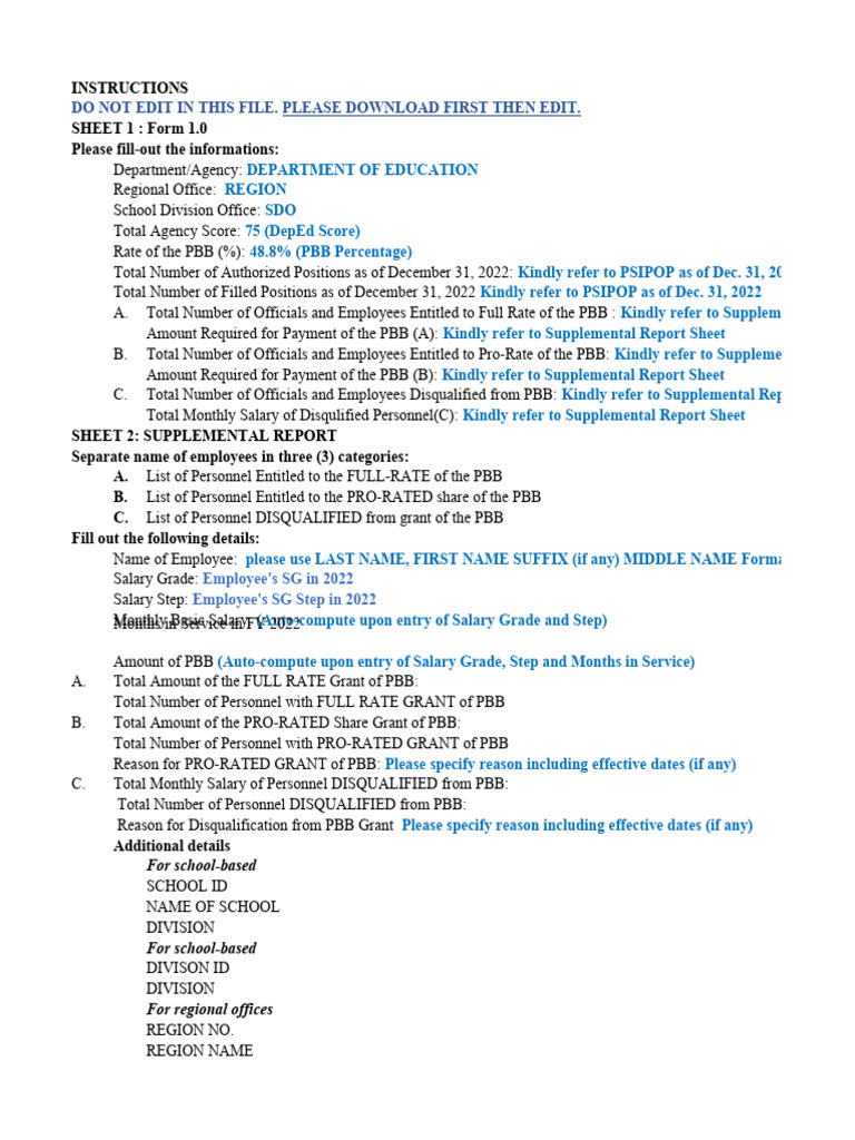 2022 PBB Form 1.0 Download File | PDF