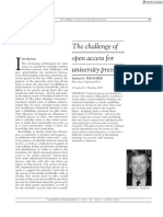 Learned Publishing - 2007 - THATCHER - The Challenge of Open Access For University Presses