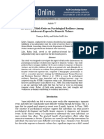 The Effects of Birth Order on Psychological Resilience Among Adolescents Exposed to Domestic Violence (1)