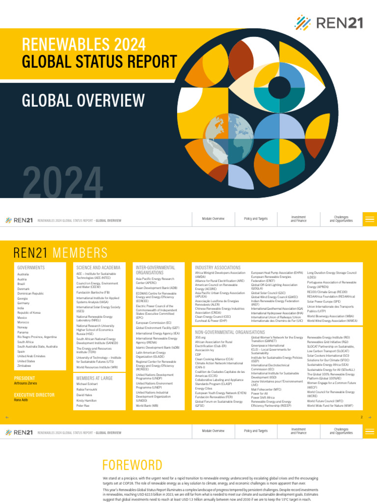 GSR2024 GlobalOverview Full Report With Endnotes Web | PDF | Renewable ...
