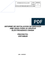 Informe de Instalacion Breaker Abb 2000a en G.E C900D6 Proy. Vistamar-Cipermi Sac
