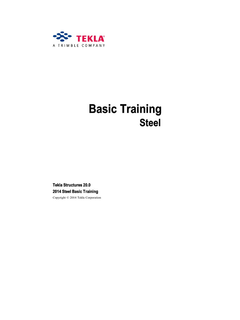 Tekla Structures v20 Basic Training Manual Steelnew | PDF | Menu ...