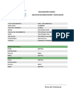 Declaracion Jurada Renovacion