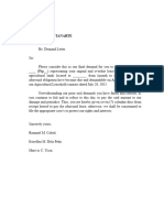 Demand Letter-Tenant Payment of Lease
