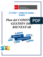 PLAN DE COMITE DE GESTIÓN DEL BIENESTAR