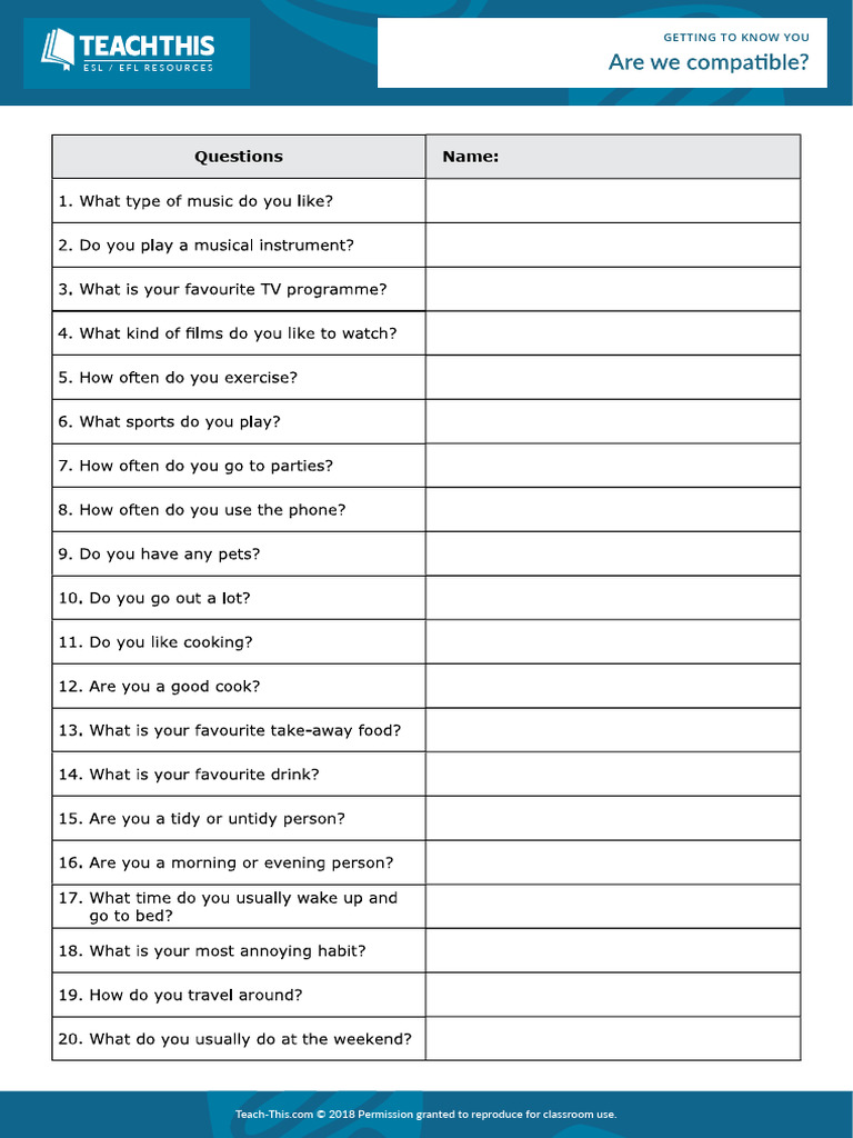 Are We Compatible | PDF