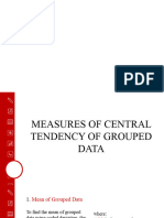 W8L12 Measures of Central Tendency of Grouped Data