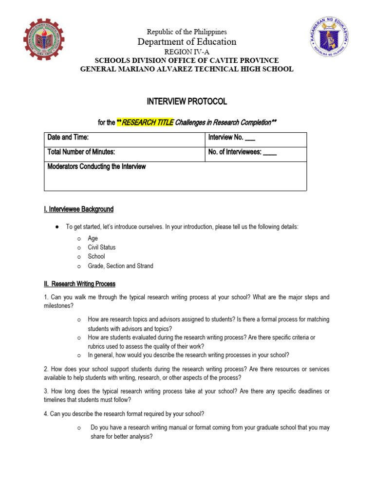Challenges in Research Completion Interview | PDF | Emotional Self ...