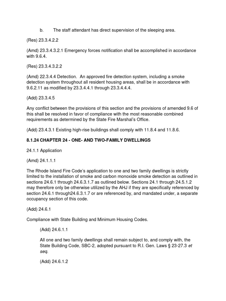 Rhode Island Fire Code Compliance Guide | PDF