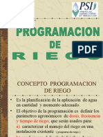 Programación de Riego - Ing Pedro Chucya