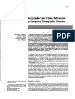 Coleman Et Al 2012 Hyperdense Renal Masses A Computed Tomographic Dilemma