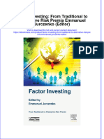 Free Download Factor Investing From Traditional To Alternative Risk Premia Emmanuel Jurczenko Editor Full Chapter PDF