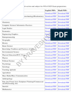 Medium Wise Syllabus For CUET