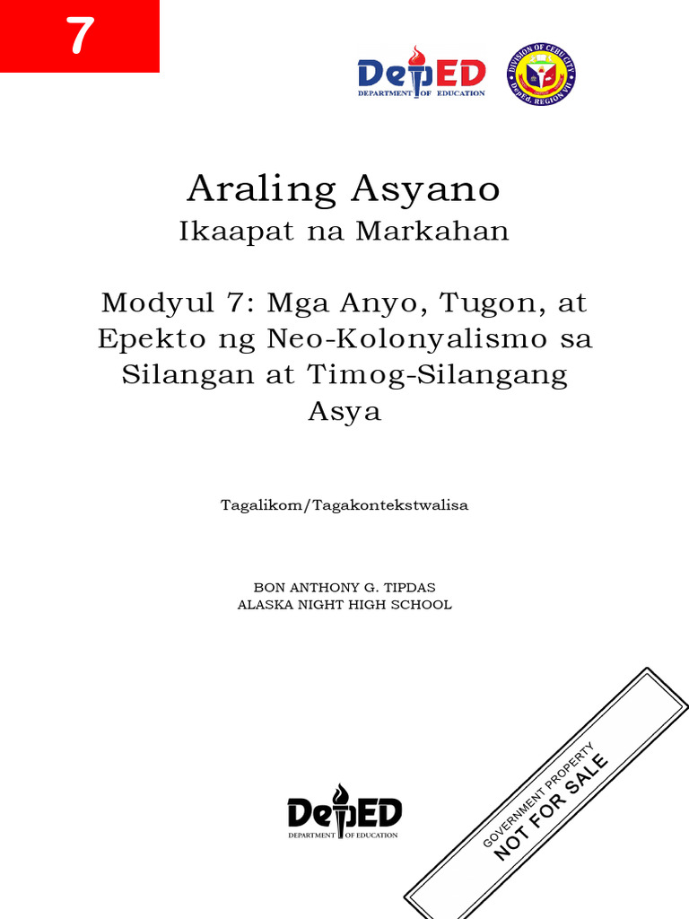 Ap7 Q4 Module 7 | PDF